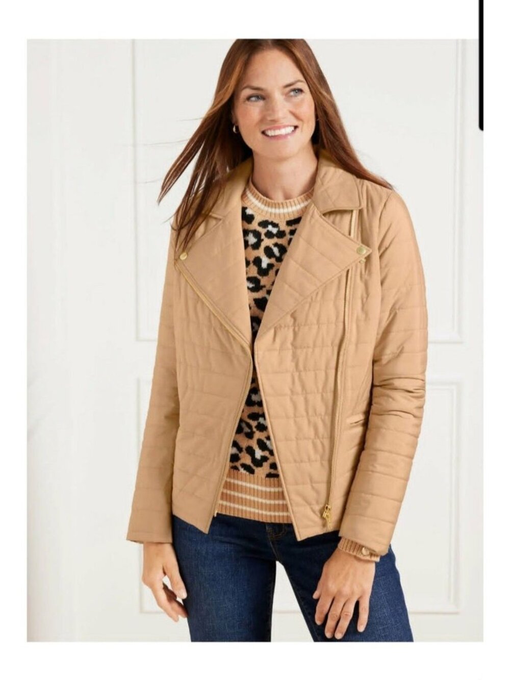 NWT Talbots Quilted Puffer Jacket, Size Medium